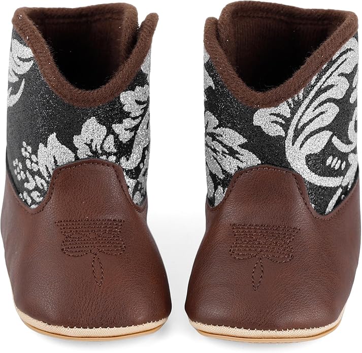 MK MATT KEELY Leather Western Boots Cowboy Bootie Soft Sole Non-Slip Crib Shoes - Image 6
