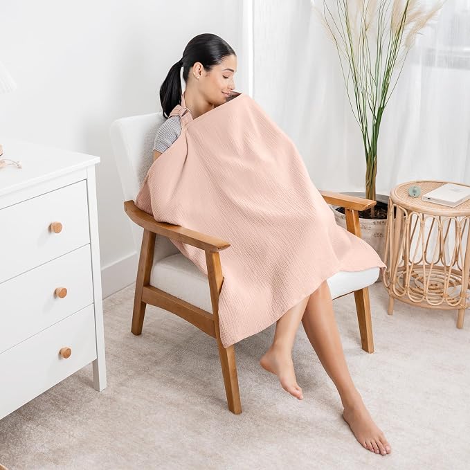 Comfy Cubs Muslin Nursing Cover, 100% Muslin Breastfeeding Cover - Image 2