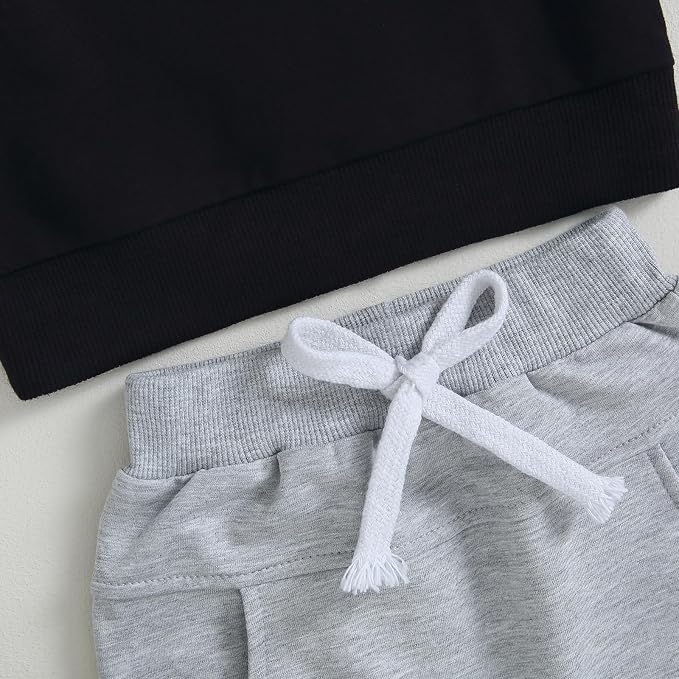 Kupretty Toddler Baby Boy Fall Winter Clothes Color Block Long Sleeve - Image 4