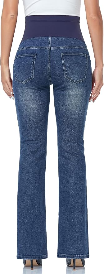 GLAMIX Women's Stretch Maternity Bootcut Jeans - Image 5