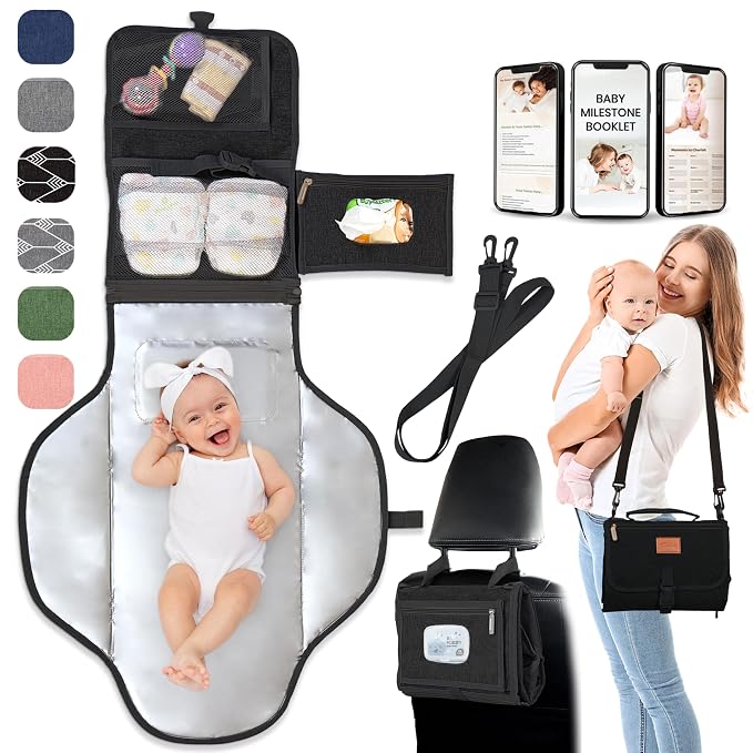 Portable Changing Pad for Newborns, Travel Diaper Changing Pad by Pillani