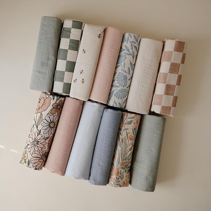 mushie Waterproof Changing Pad Liners | 100% Organic Cotton | Set of 3 - Image 3