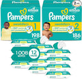 Pampers Baby Diapers and Wipes Starter Kit, Swaddlers Disposable Sizes 1 & 2 by Pampers