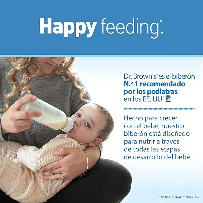 Dr. Brown's Natural Flow Anti-Colic Options+ Narrow Baby Bottle, 8 oz/250 mL - Image 7