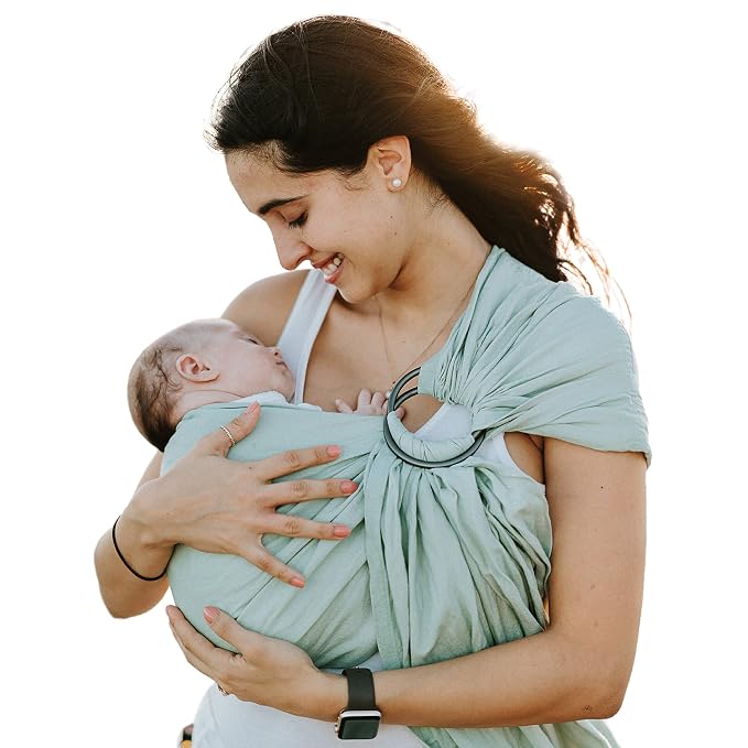 Nalakai Luxury Ring Sling Baby Carrier, Soft Linen Blend Baby Sling, Baby Wrap by NALAKAI