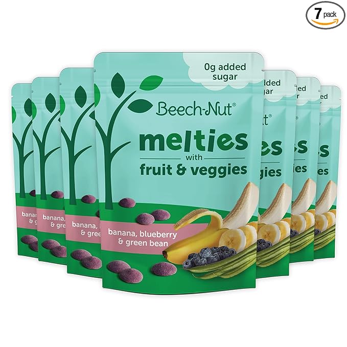Beech-Nut Melties Baby & Toddler Snack Melts, Banana Blueberry Green Bean by Beech-Nut