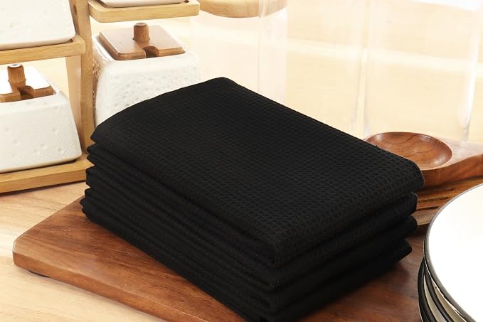 PurpleEssences Waffle Weave Kitchen Towel, 100% Cotton - Image 4