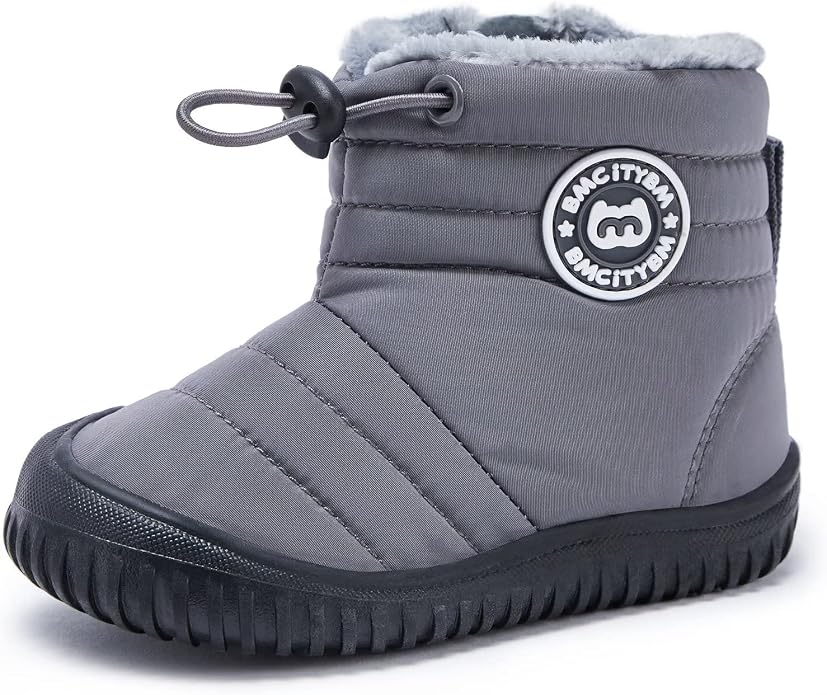 BMCiTYBM Toddler Baby Snow Boots Winter Shoes Boys Girls Cold Weather Baby Faux - Image 5