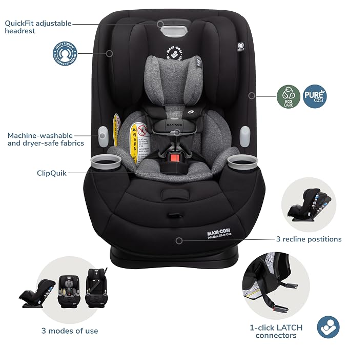 Maxi-Cosi Pria Max All-in-One Convertible Car Seat, Rear Facing Car Seat - Image 8