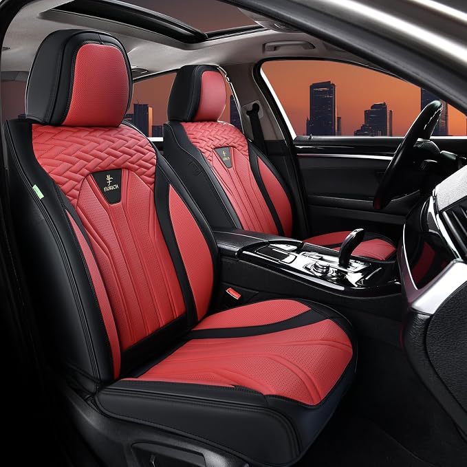 FLORICH Leather Seat Covers, Car Seat Covers Full Set, Car Seat Protectors 5 - Image 2