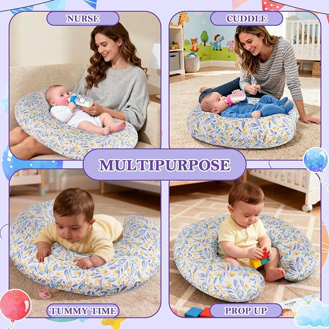 Nursing Pillow for Breastfeeding and Bottle Feeding, Ergonomic Design for Tummy - Image 5