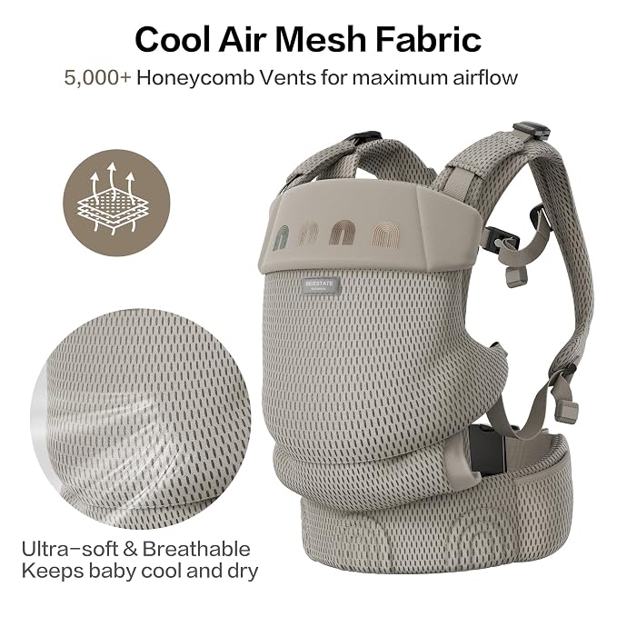 Rainbow Baby Carrier Newborn to Toddler, Breathable Mesh Baby Carrier - Image 5