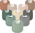 Susurration Muslin Baby Drool Bibs 10Pack Soft Square Adjustable Bandana Bibs by Susurration
