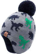 Duoyeree Kids Beanie Hat for Boys Girls Pom-pom Kint Hats Cozy Lining Winter by Duoyeree