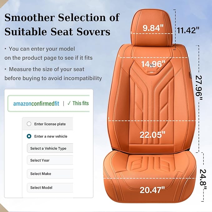Coverado Car Seat Covers Full Set, Automotive Seat Covers Car Seat Protector - Image 6