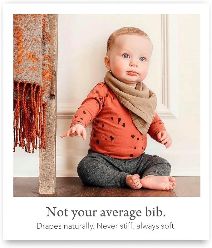 Kishu Baby Indi Organic Baby Bandana Bibs – Fairtrade 4-Way Reversible Drool - Image 4