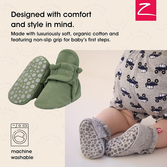 Zutano Organic Baby Booties Newborn Infant, Lost Baby Socks Solution, 18-24 - Image 2