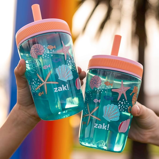 Zak Designs Kelso 15 oz Tumbler Set, Leak-Proof Screw-On Lid - Image 2