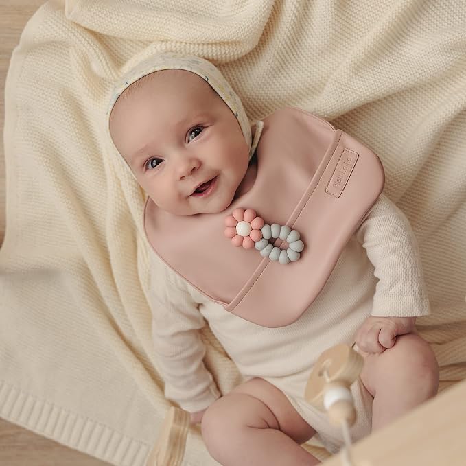 Vegan Leather Easy Clean Baby Bibs - Image 2
