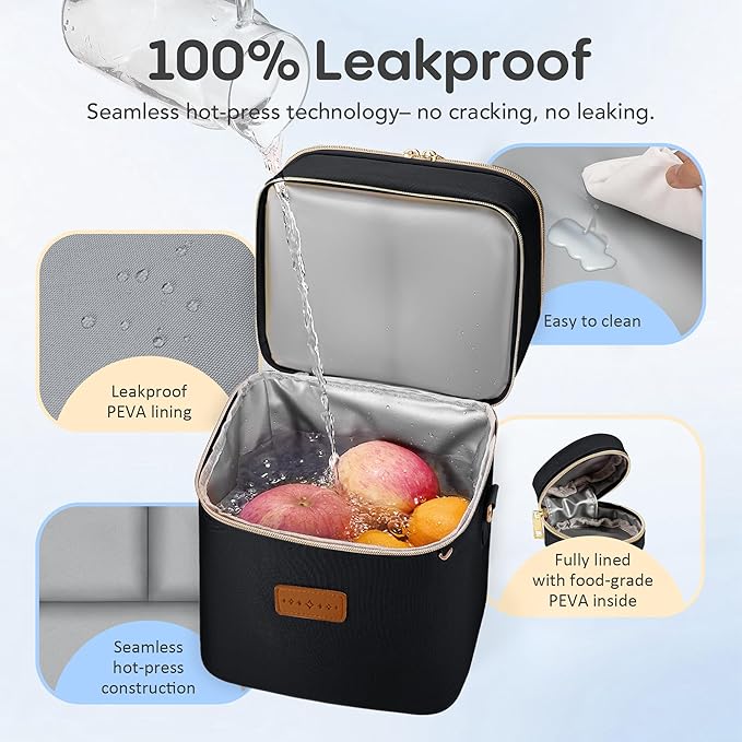 Breastmilk Cooler Bag with Ice Pack & Pacifier Case, Large Double Layer - Image 4