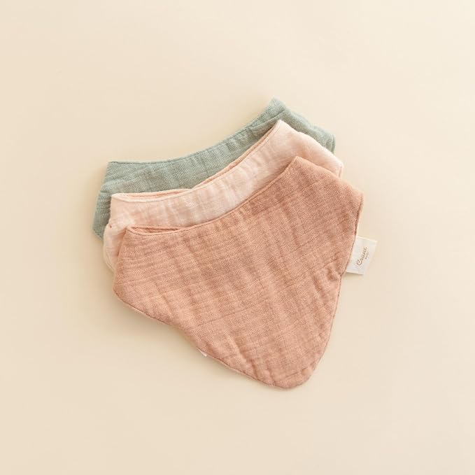 Crane Baby Soft Muslin Baby Bib Set, Adjustable and Absorbent Bandana Style Bibs - Image 6