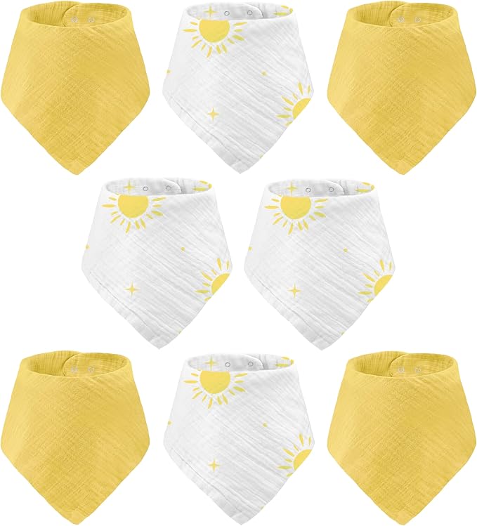 Muslin Baby bibs for drooling and teething, 100% cotton, Bibs for baby girl - Image 9