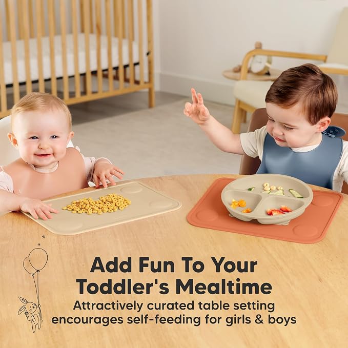 KeaBabies 2-Pack Silicone Placemats - Image 6