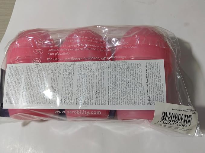 Herobility Double Anti-Colic Baby Bottles – 5 fl oz/140ml – 3-Pack - Image 7