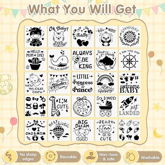 162Pcs Baby Shower Game Decorations Kit - Image 6