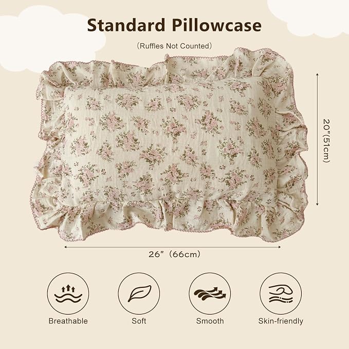 BuLuTu Muslin Toddler Kids Pillowcases Standards Size Pillow Cases - Image 2