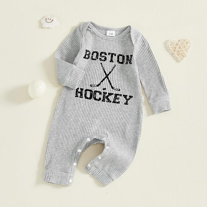 Fernvia Newborn Baby Boy Clothes Letters Print Bodysuit 3 6 9 12 18 Months Long - Image 6