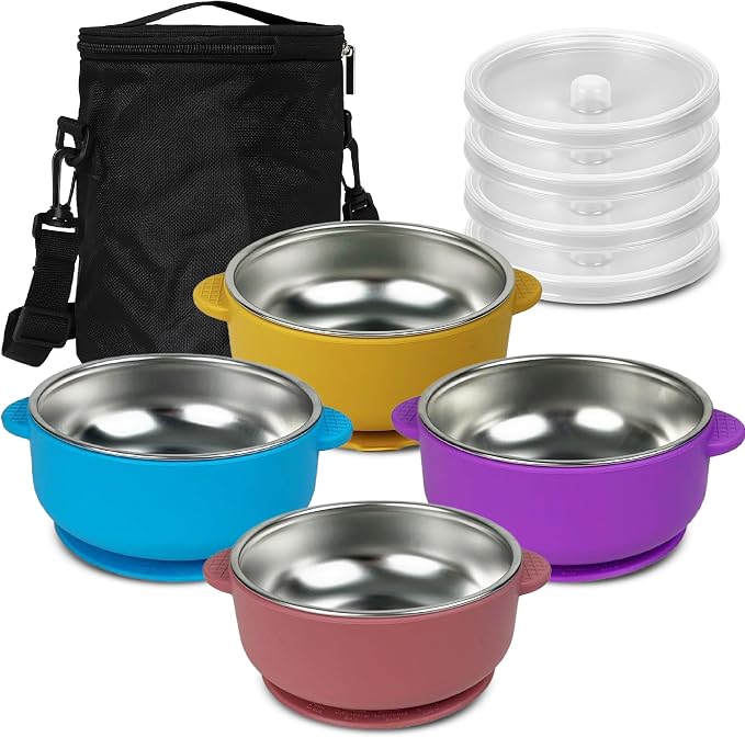 Stainless Steel Toddler Bowls by Unknown