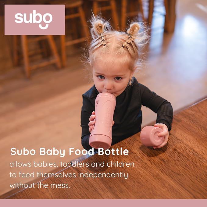 Subo Baby Food Bottle | No Mess Baby Toddler Self Feeder | Squeeze Free Design - Image 4