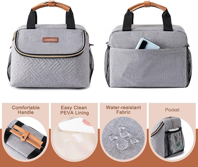 Breastmilk Cooler Bag with Ice Pack Fits 6 Baby Bottles up to 9 Ounce, Wearable - Image 4