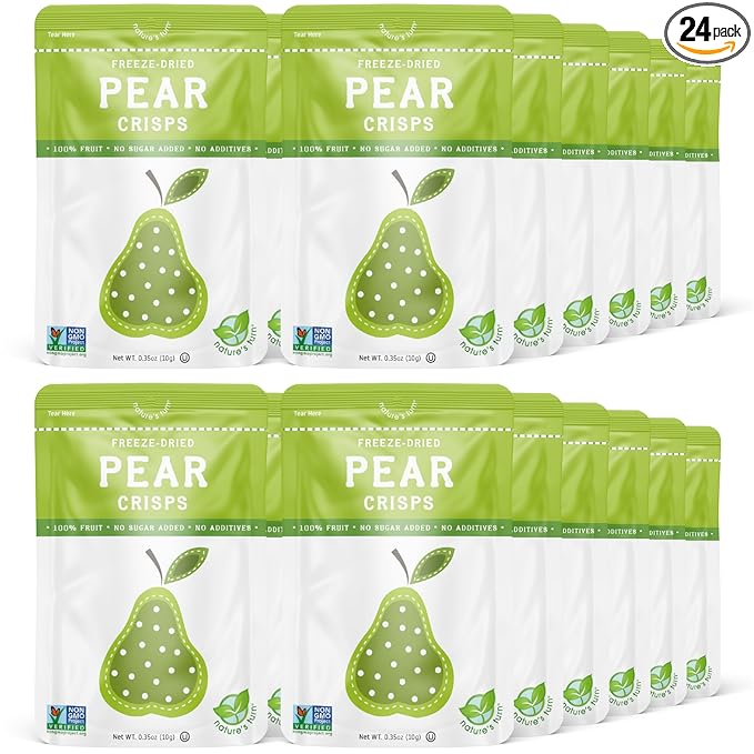 Nature’s Turn Freeze-Dried Pear Crisps – Healthy, Gluten-Free, Crispy & by NaturesTurn