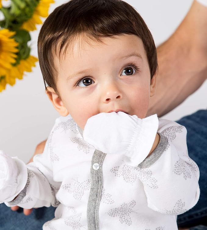 Burt's Bees Baby Unisex Baby Mittens, 100% Organic Cotton, One Size 3-Pack - Image 2