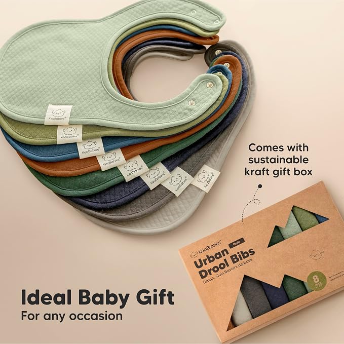 KeaBabies 8-Pack Organic Baby Bibs - Image 9