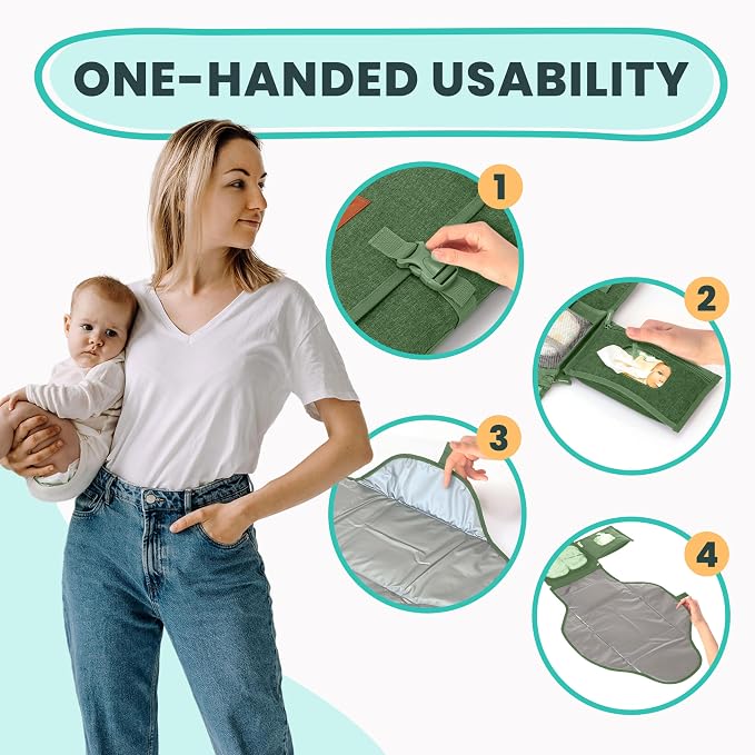 Portable Changing Pad for Baby, Travel Diaper Changing Pad for Newborn - Image 8