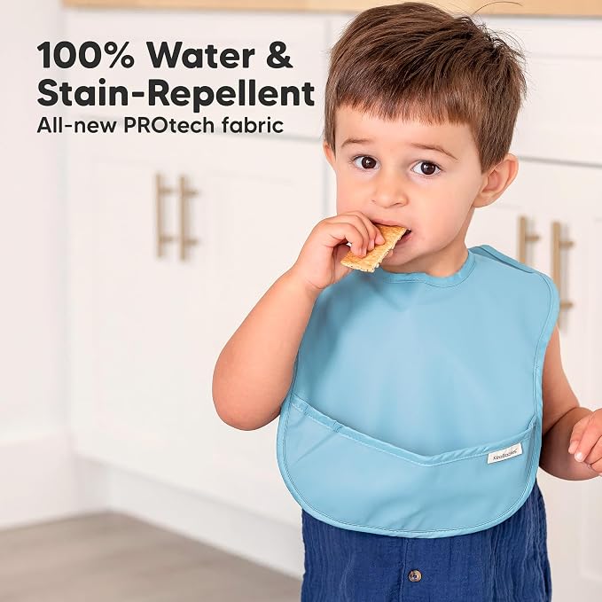 3-Pack Waterproof Baby Bibs for Eating - Image 2