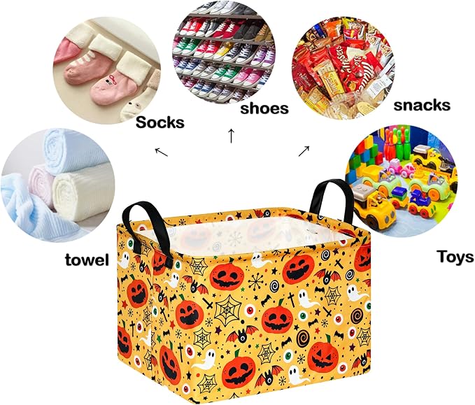 Ghost Happy Halloween Kids Gift Shelf Storage Basket Organizer Box Clothes - Image 6