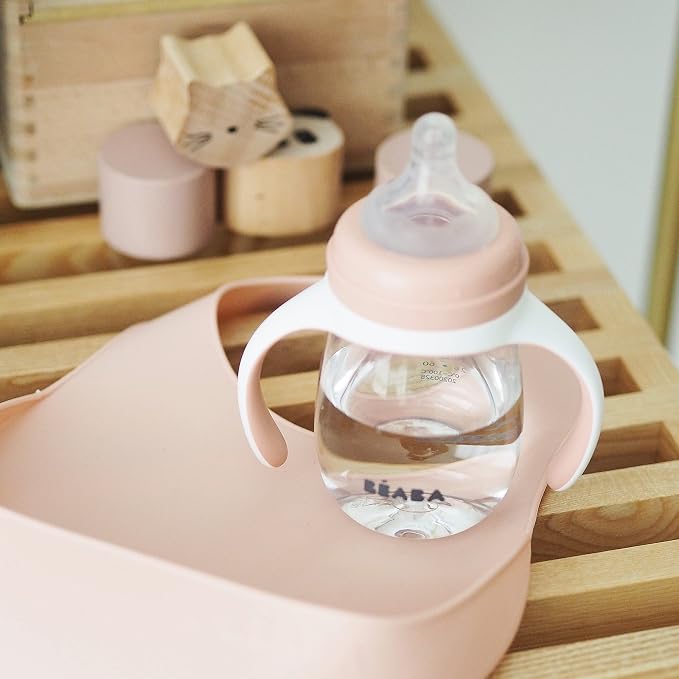 BEABA 2-in-1 Baby Bottle to Transition Sippy Cup, No Spill Sippy Cup, Includes - Image 7