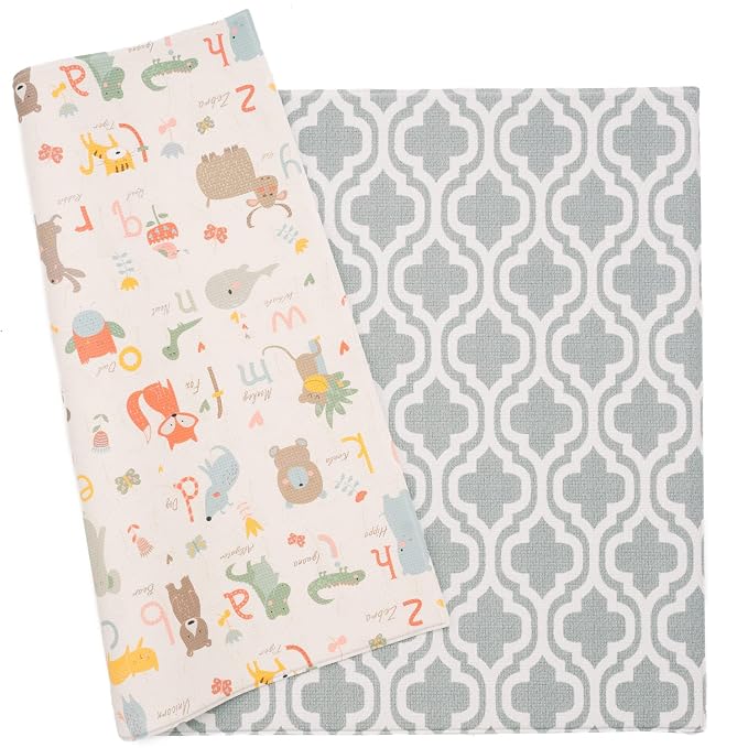 Baby Care Play Mat 82'' x 55'' Original One-Piece Reversible Rollable by Baby+Care+Play+Mat