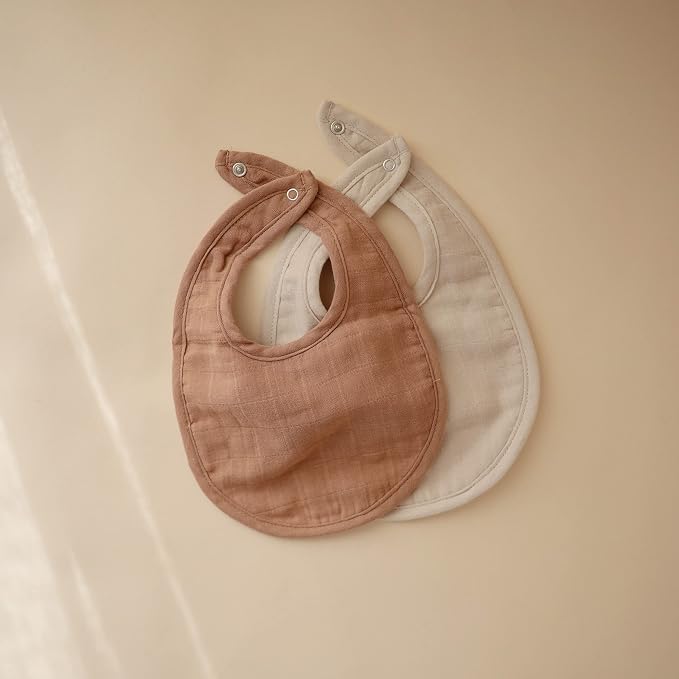 mushie Muslin Baby Bib | Soft Cotton - Image 2