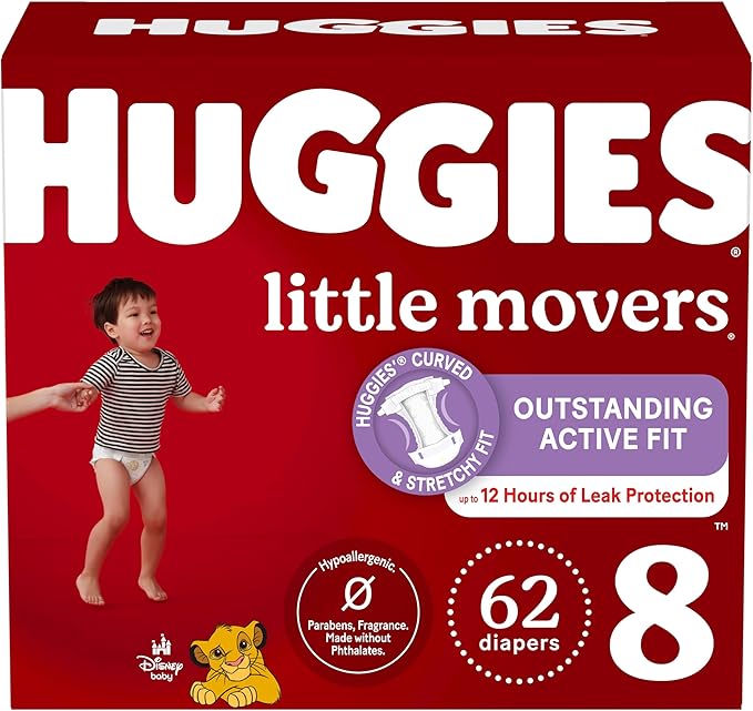 Huggies Size 8 Diapers, Little Movers Baby Diapers, Size 8 by Huggies%C2%AE