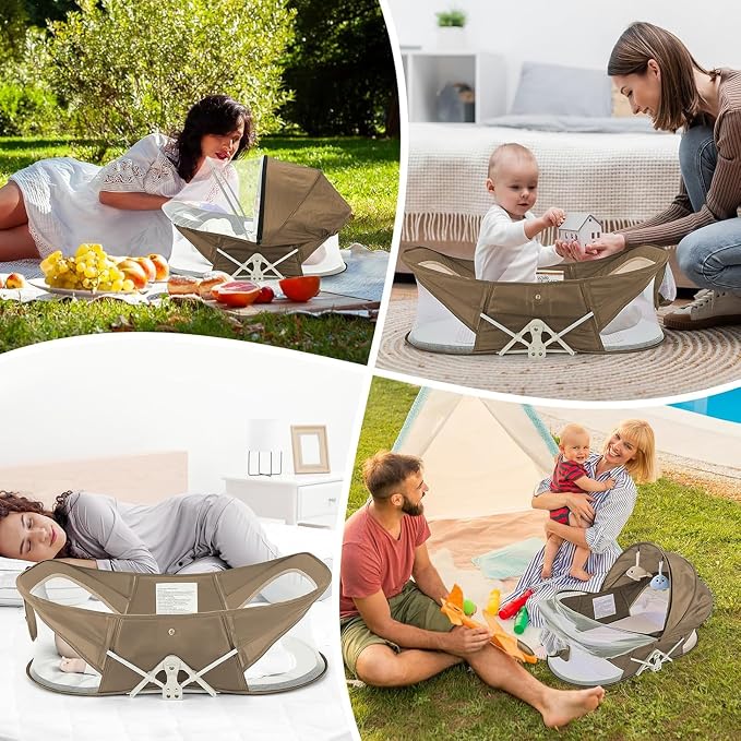 Portable Baby Bassinet Travel Baby Bed, Baby Cribs Travel Pod - Image 7