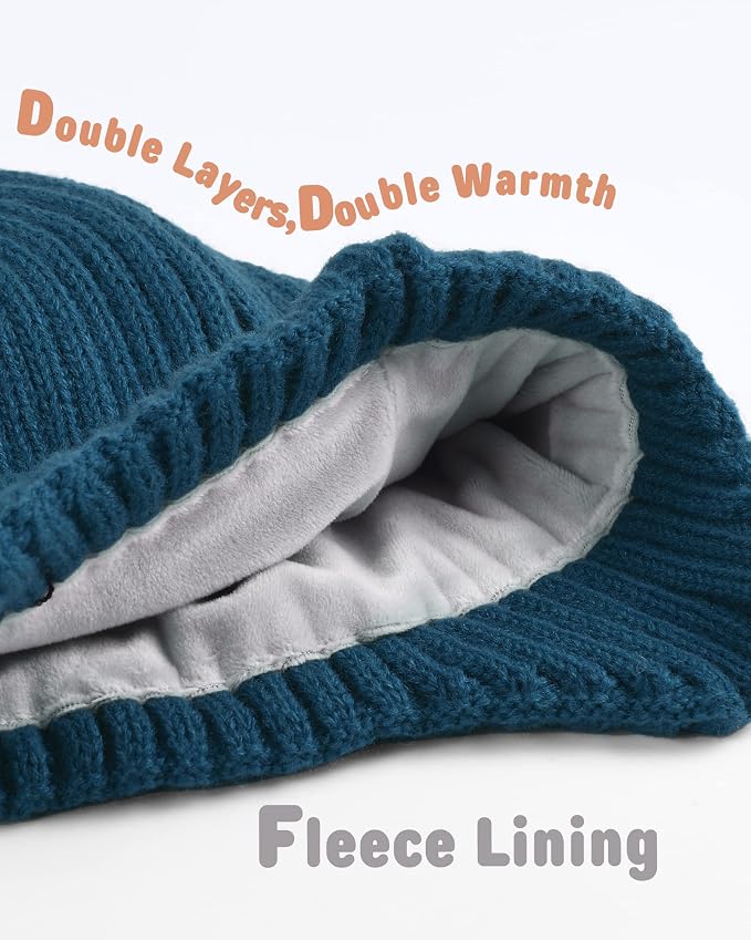 Baby Beanie Fleece Lined Toddler Winter Hat - Image 3