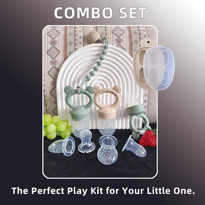 4 Pack Stylish Anti-Drop Baby Fruit Feeder & Breastmilk Popsicle Molds - Image 9