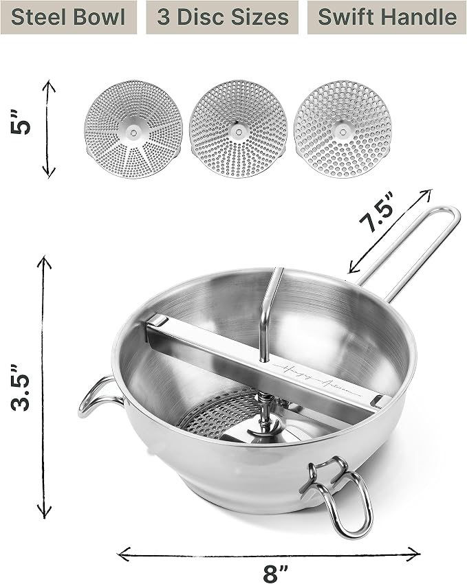 Ergonomic Food Mill Stainless Steel - Image 2