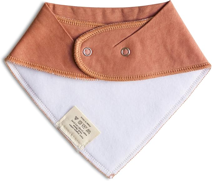 Denver James Bandana Feeding Drool Baby Bib I Soft Organic Cotton I Fleece Back - Image 2