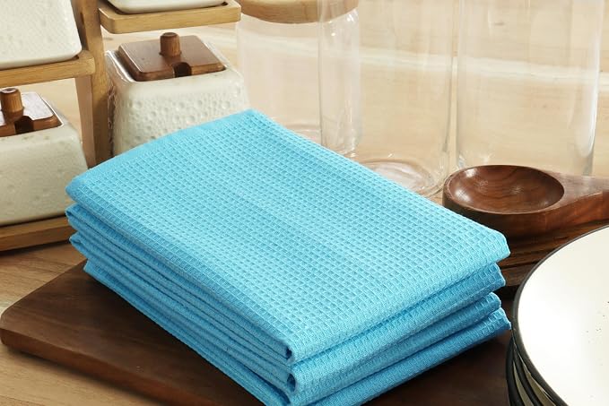 PurpleEssences Waffle Weave Kitchen Towel, 100% Cotton - Image 4